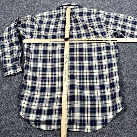 Polo Ralph Lauren Mens Medium Plaid Oxford Button up Shirt Blaire Lightweight - Picture 8 of 9